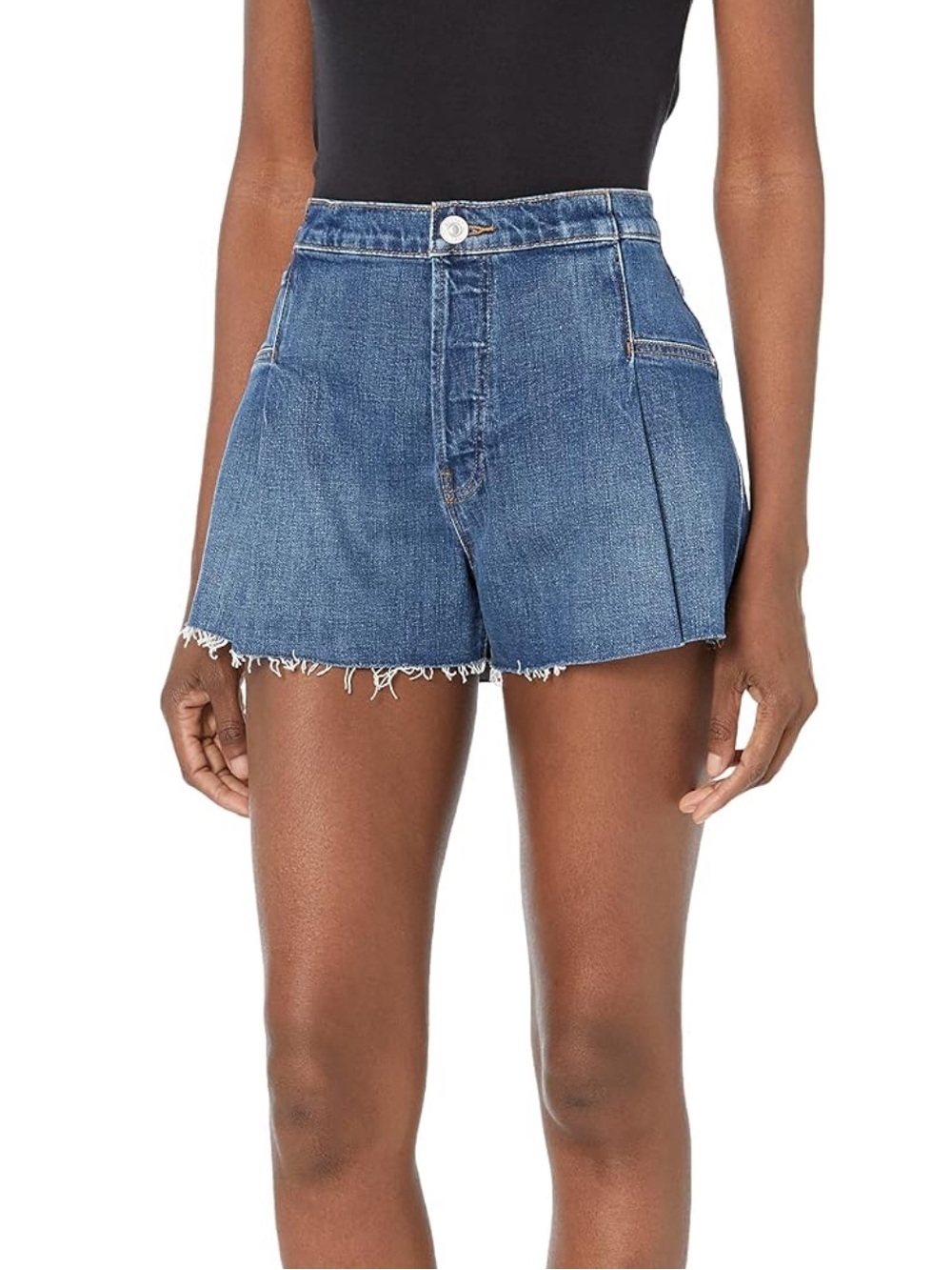 Hudson Jeans Eva Denim Shorts Dark Wash Button Fly Size 31
